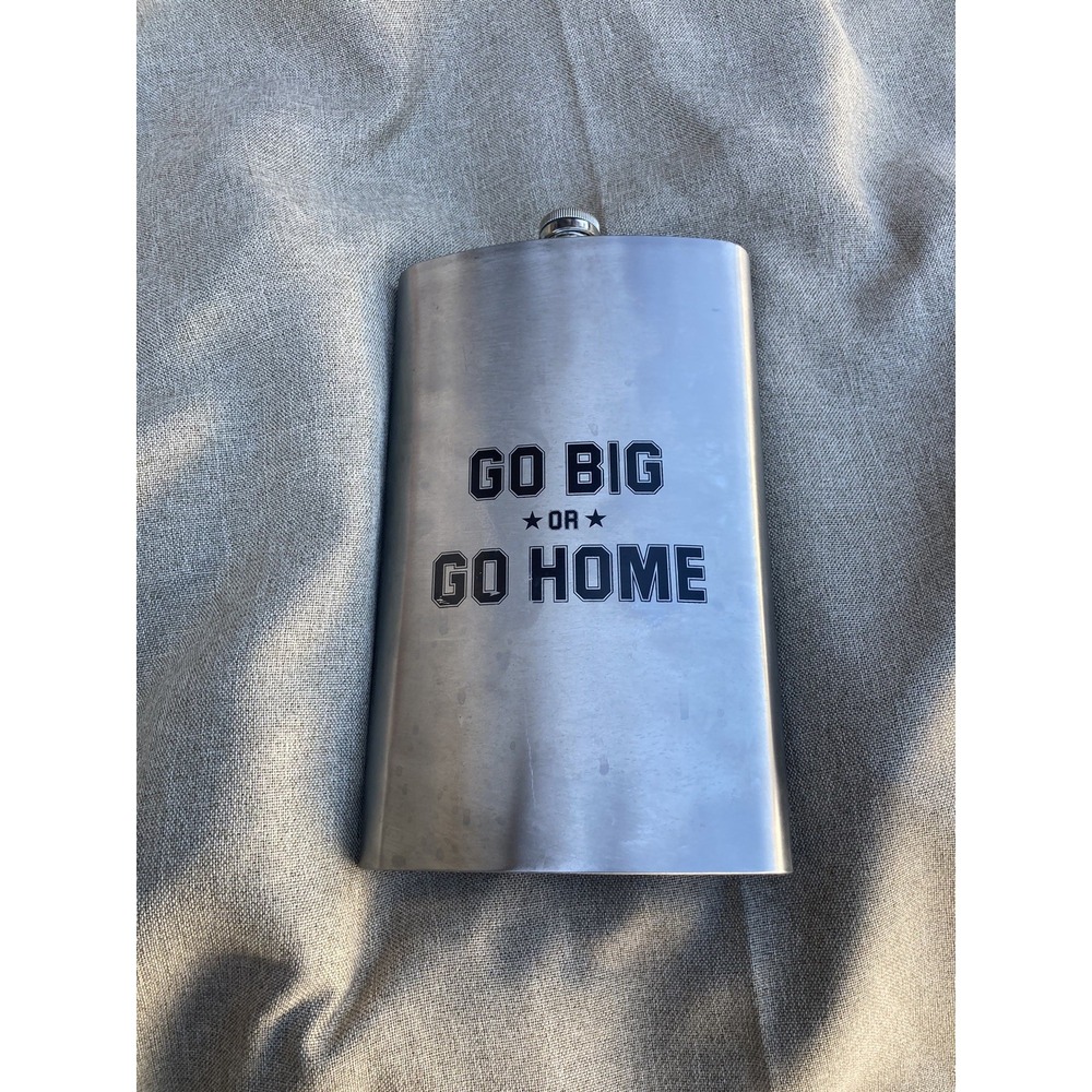 Wembley 64oz Whiskey Overtime Stainless Steel Flask GO BIG or GO HOME! GIFT!